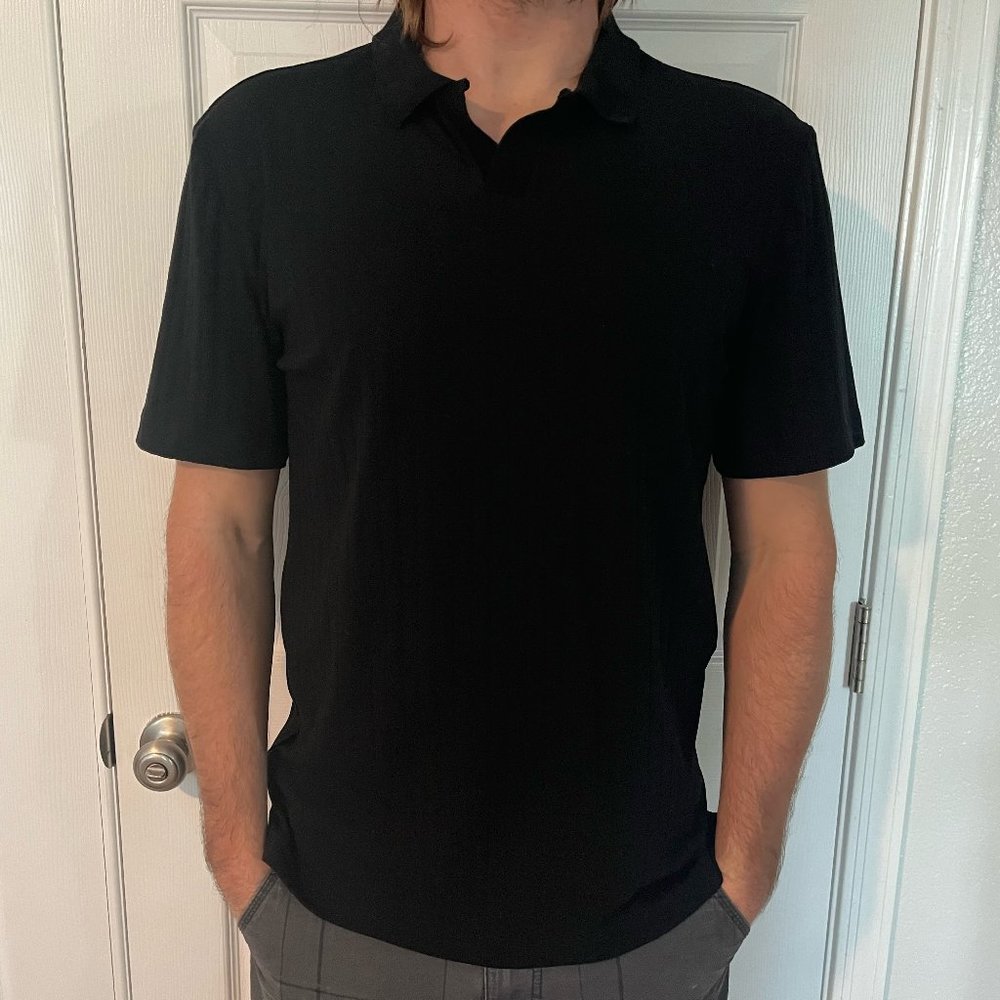 Black, polo shirt
